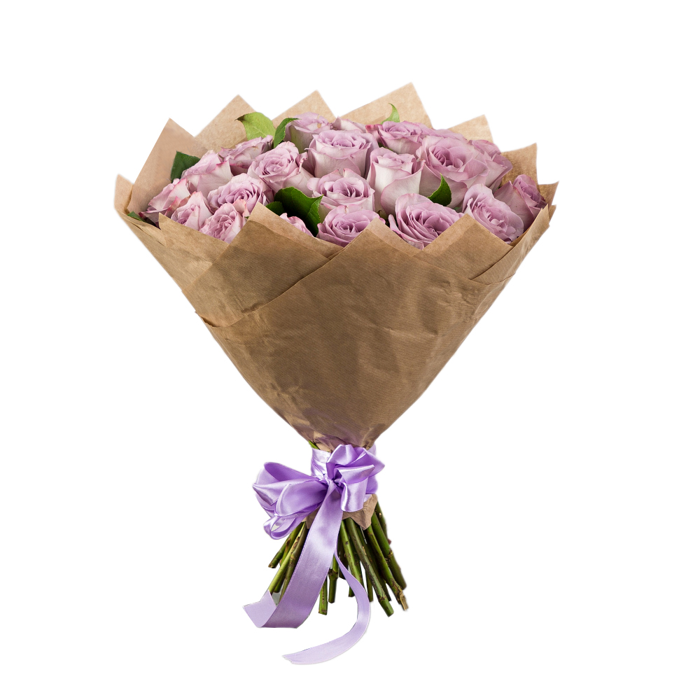 Букет из 25 сиреневых роз