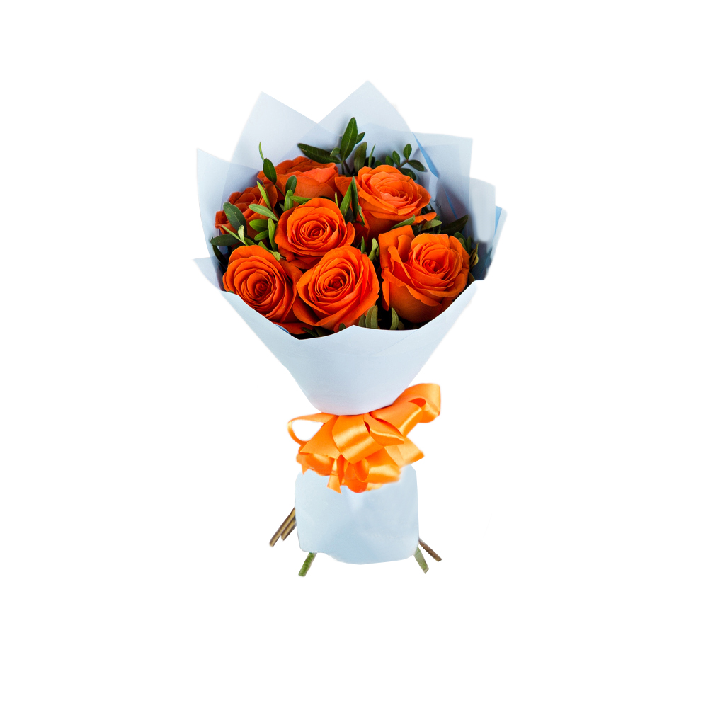 Букет из 7 оранжевых роз