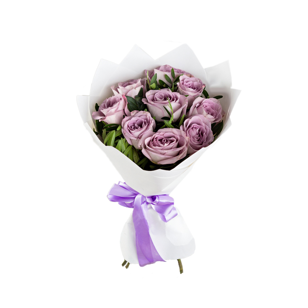Букет из 9 сиреневых роз