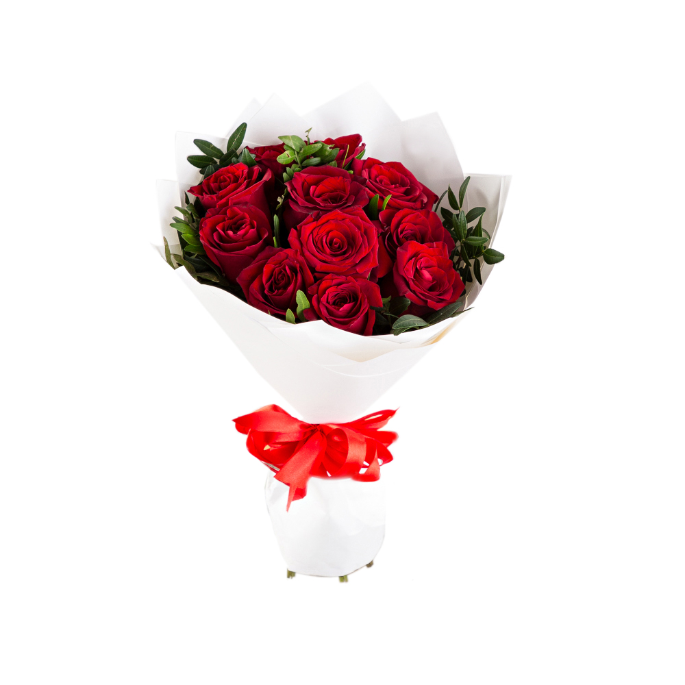 Букет из 11 красных роз 40 см