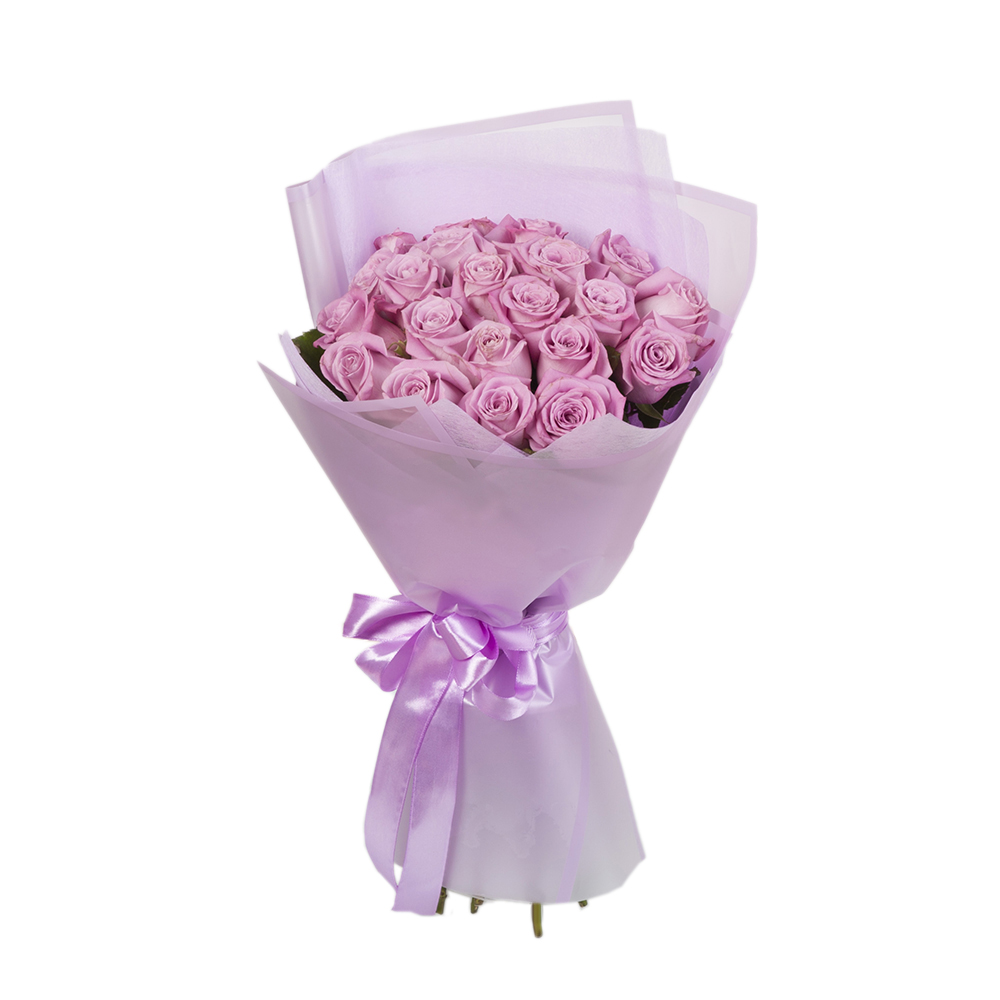 Букет из 21 сиреневой розы