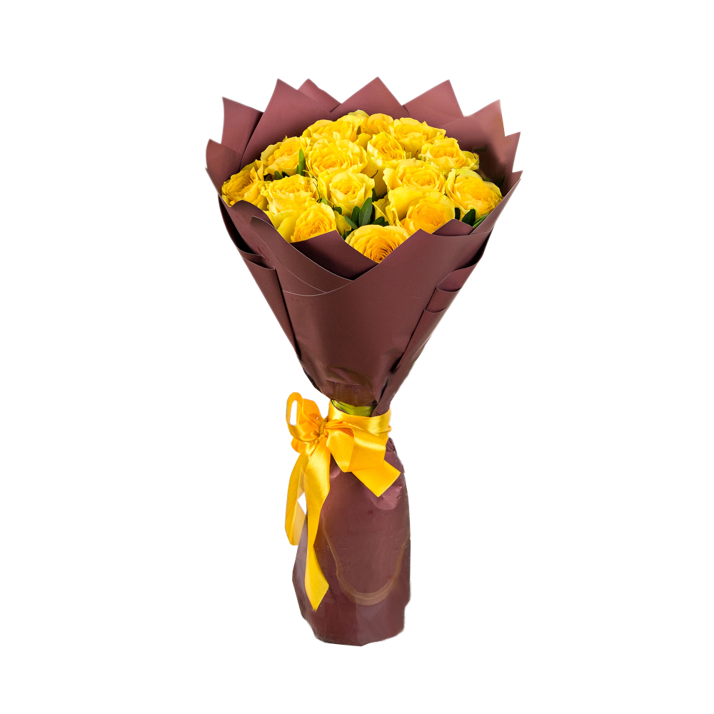 Букет из 15 желтых роз