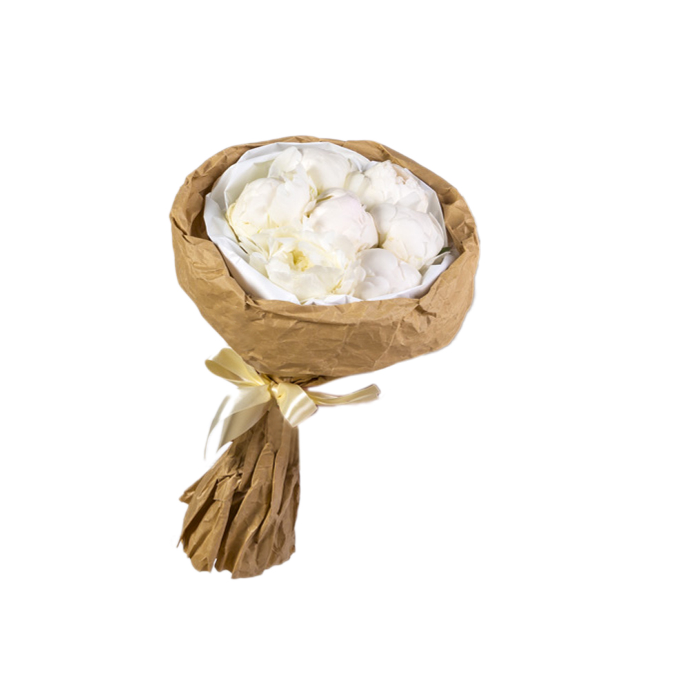 Букет из 7 белых пионов