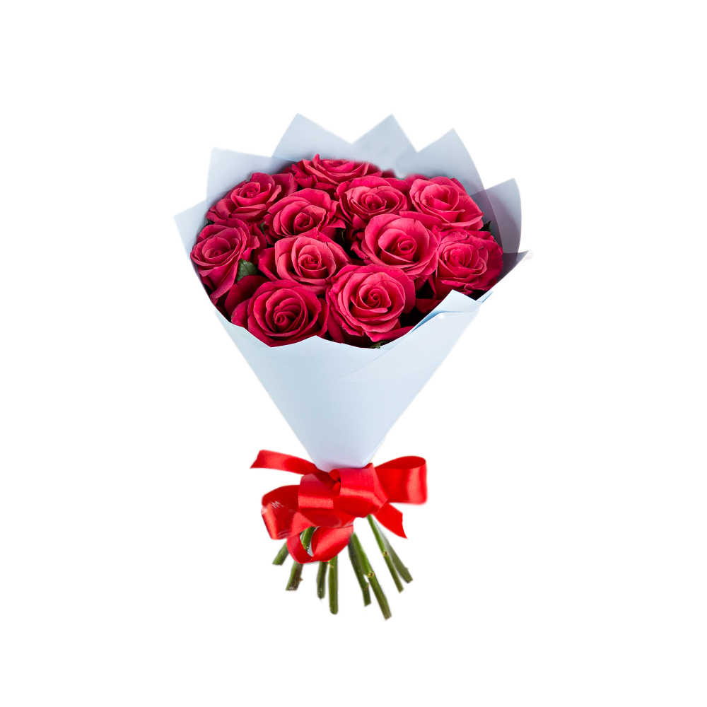 Букет из 11 малиновых роз